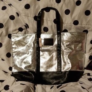 **SOLD ***Victoria Secret larg metallic tote bag